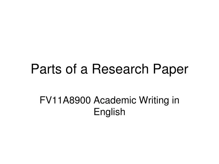 research paper parts pdf