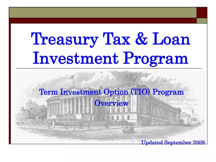 treasury tax loan investment program
