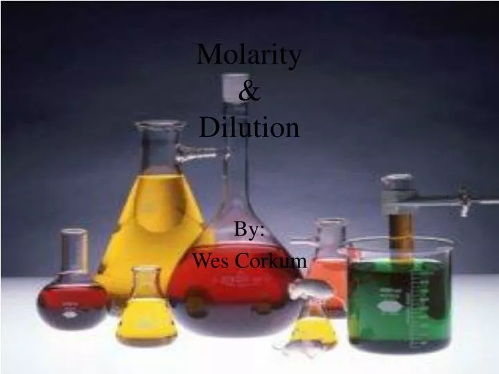 molarity dilution