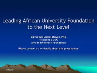 The African University Foundation