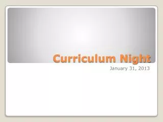 Curriculum Night