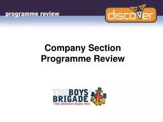 Company Section Programme Review