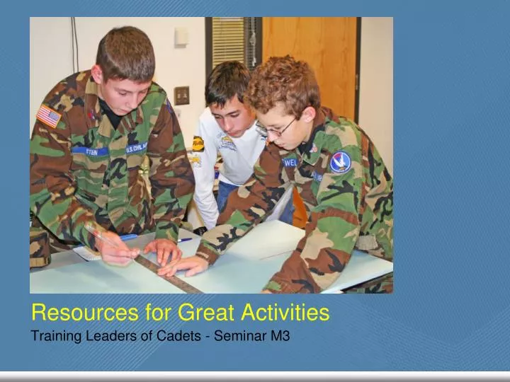 resources for great activities