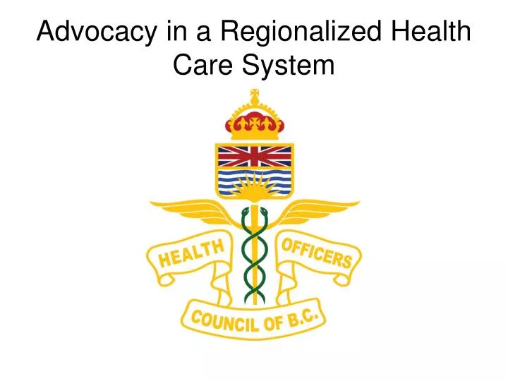 advocacy in a regionalized health care system