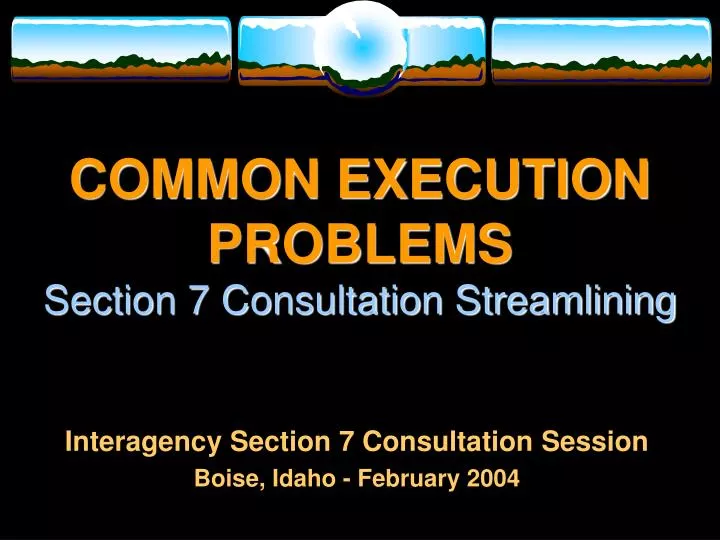 common execution problems section 7 consultation streamlining