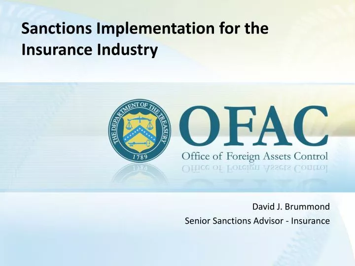 sanctions implementation for the insurance industry