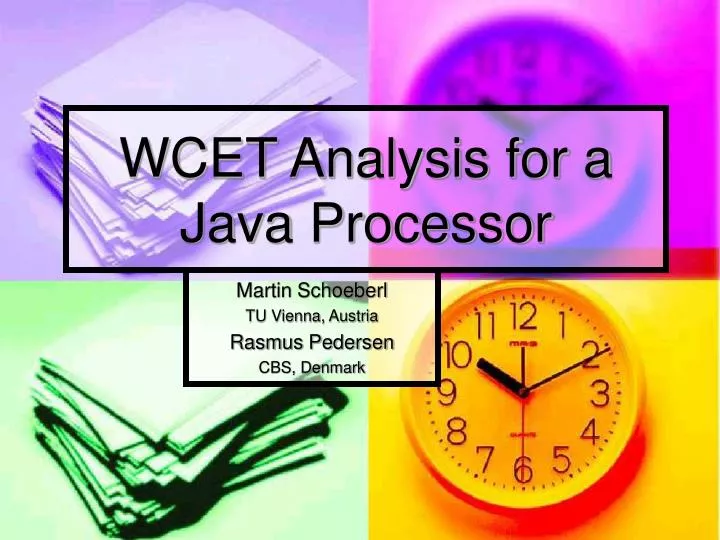 wcet analysis for a java processor