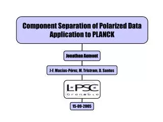 Component Separation of Polarized Data Application to PLANCK