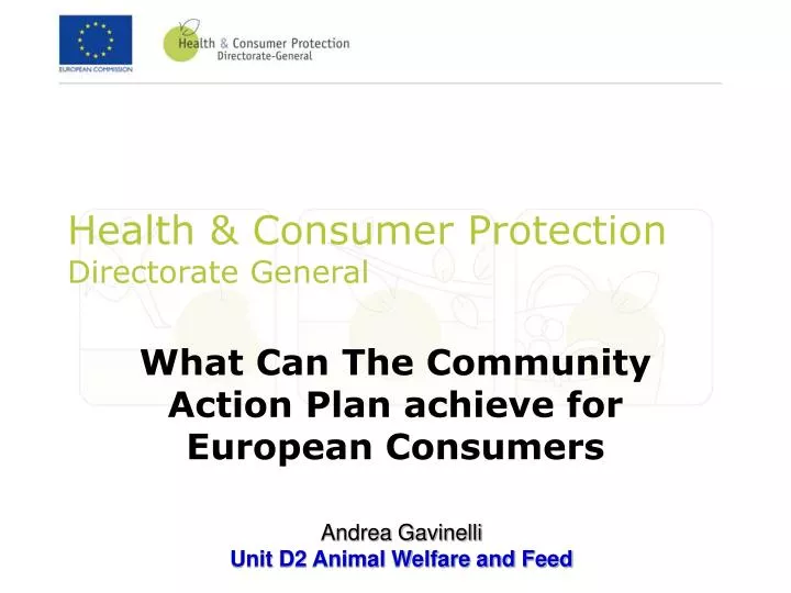 health consumer protection directorate general