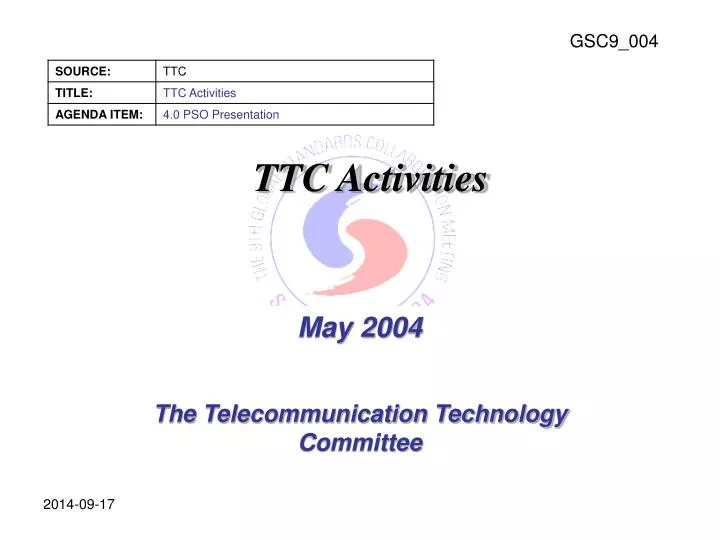 may 2004 the telecommunication technology committee