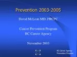 Prevention 2003-2005 - slide 1