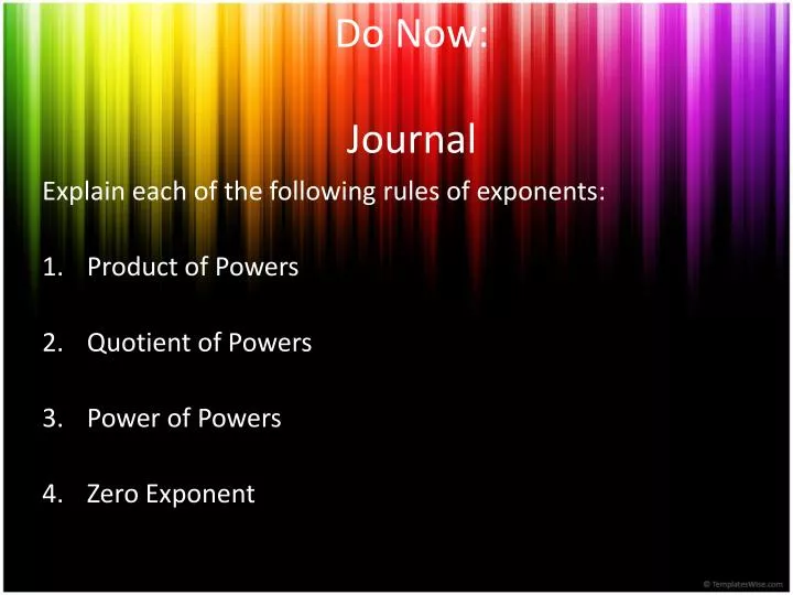 do now journal