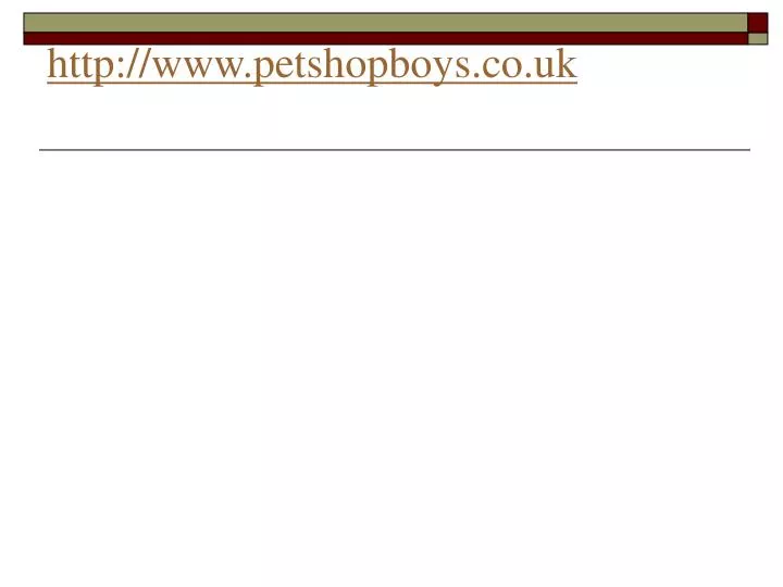 http www petshopboys co uk