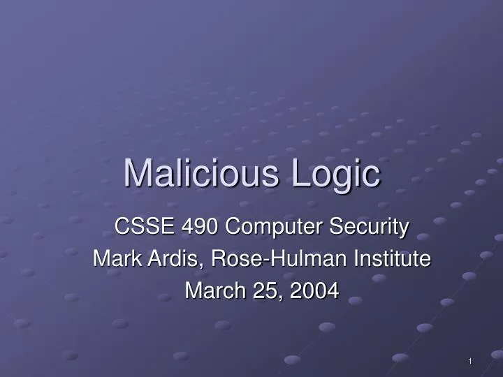 malicious logic