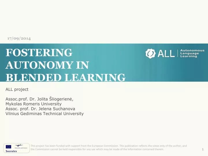 fostering autonomy in blended learning