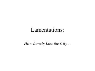 Lamentations: