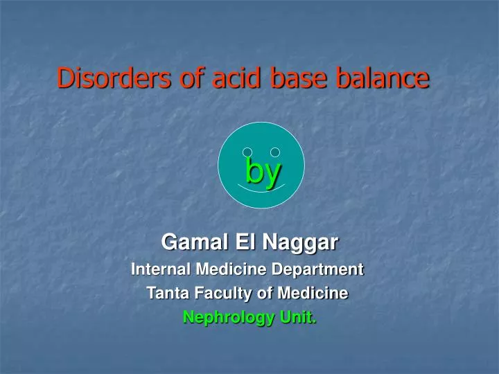 disorders of acid base balance