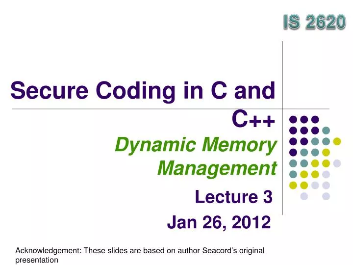 secure coding in c and c dynamic memory management
