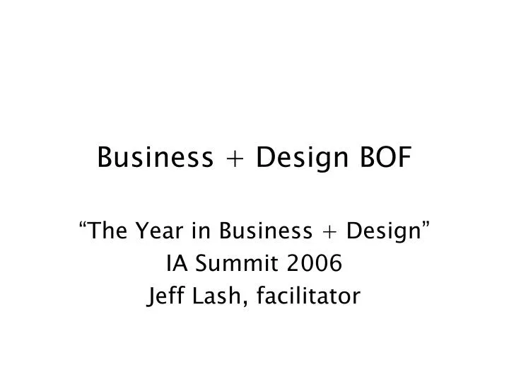 business design bof