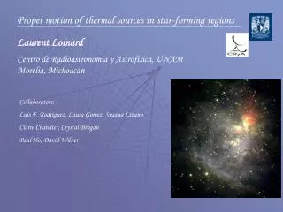 Proper motion of thermal sources in star-forming regions
