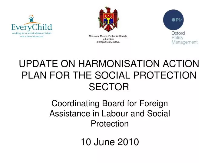 update on harmonisation action plan for the social protection sector