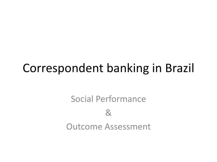 correspondent banking in brazil