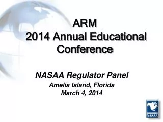ARM 2014 Annual Educational Conference