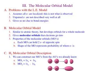 III. The Molecular Orbital Model