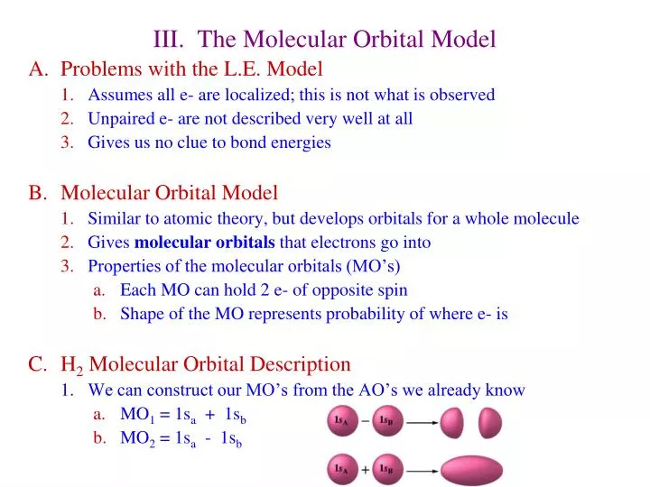 iii the molecular orbital model