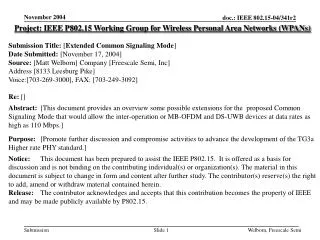 Project: IEEE P802.15 Working Group for Wireless Personal Area Networks (WPANs)