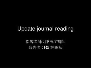 Update journal reading