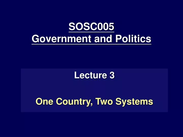 sosc005 government and politics