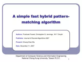 A simple fast hybrid pattern-matching algorithm