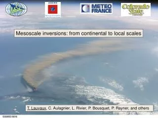 Mesoscale inversions: from continental to local scales