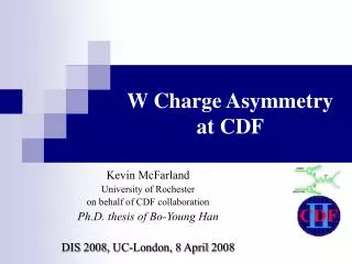 W Charge Asymmetry at CDF