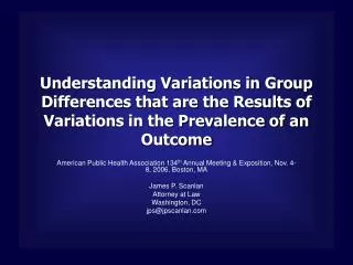 American Public Health Association 134 th Annual Meeting &amp; Exposition, Nov. 4-8, 2006, Boston, MA