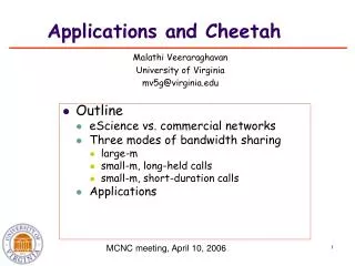 Applications and Cheetah