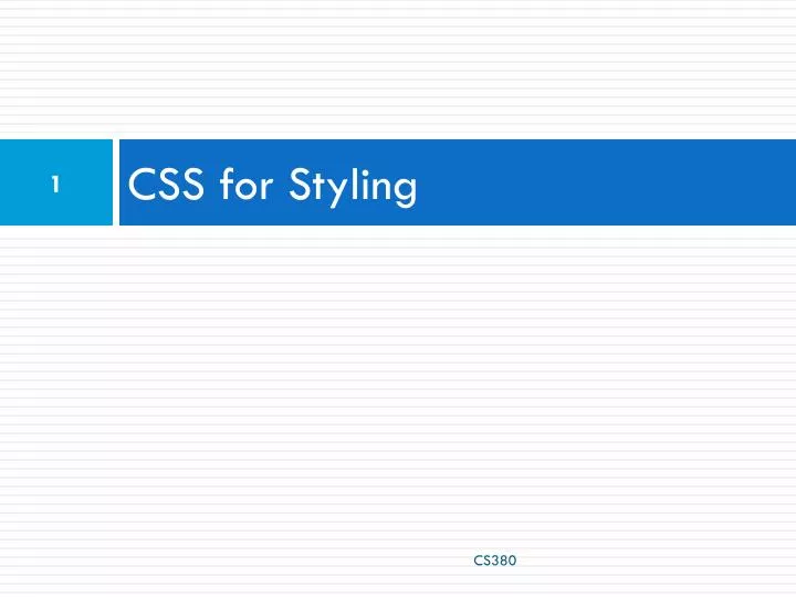 css for styling