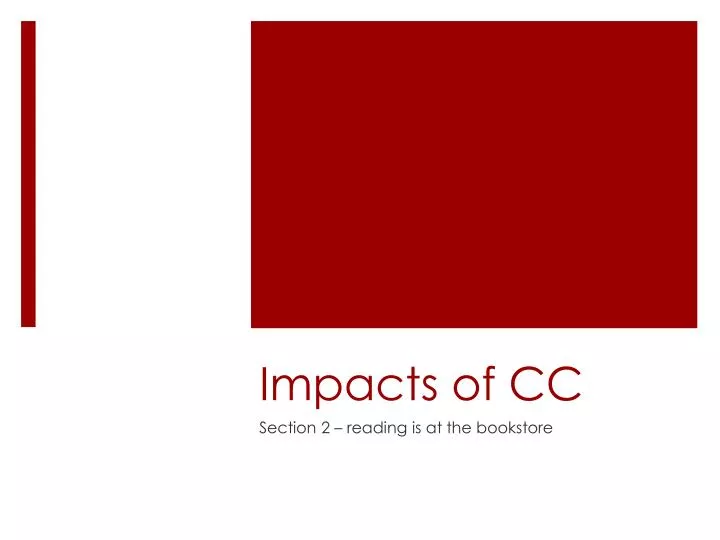 impacts of cc