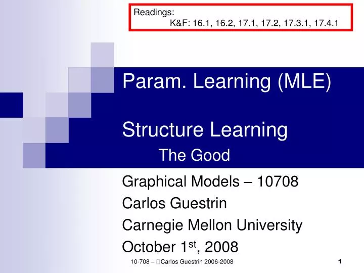 param learning mle structure learning the good