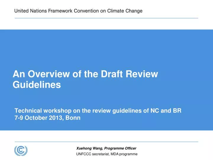 an overview of the draft review guidelines