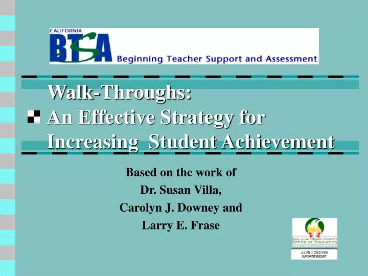 walk throughs an effective strategy for increasing student achievement