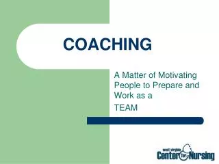 COACHING