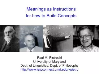 Meanings as Instructions for how to Build Concepts