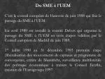 Du SME à l’UEM - slide 1