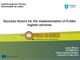 Success factors for the implementation of E-bike logistic services