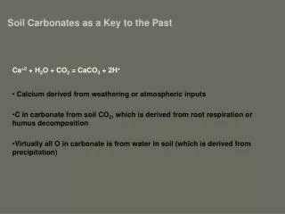 Soil Carbonates as a Key to the Past