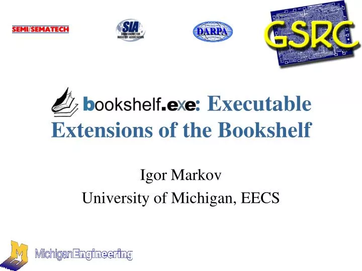 executable extensions of the bookshelf