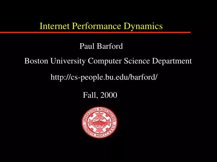 internet performance dynamics