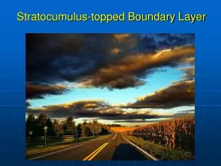 Stratocumulus-topped Boundary Layer